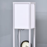 Floor Lamp Reading Lamp With 3-tier Storage Shelf Acrylic | One Size | Gray