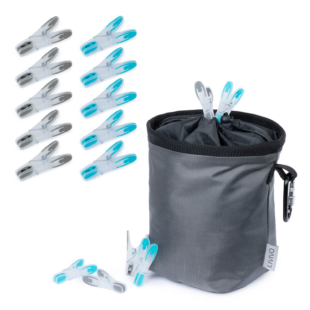 Heavy Duty Washing Line Peg Set With Storage Bag