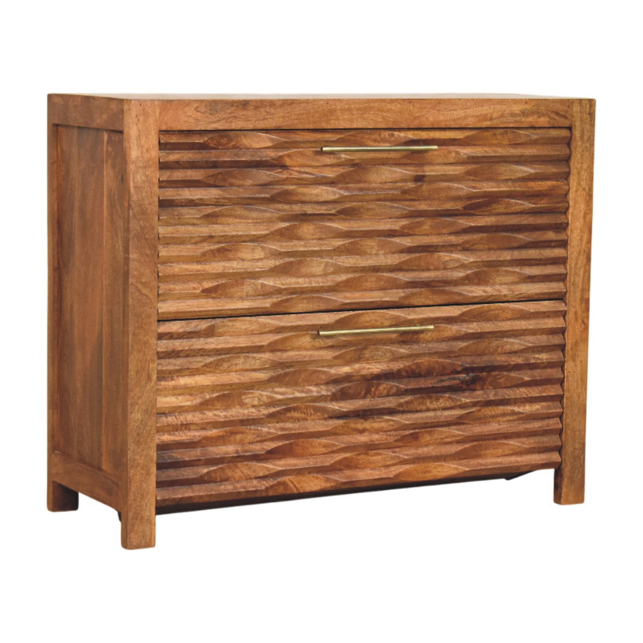 Artisan Furniture Solid Wood Amber Wavefront Cabinet