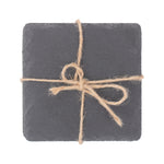 Slate Drinks Square Slate Coaster Set 4