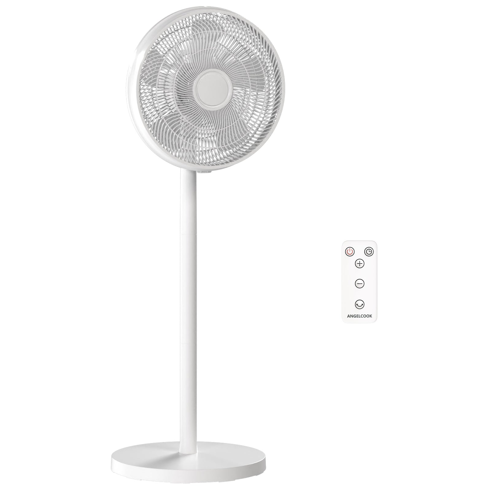 40 Cm Standing Pedestal Fan, Quiet Electric Cooling Floor Fan | White