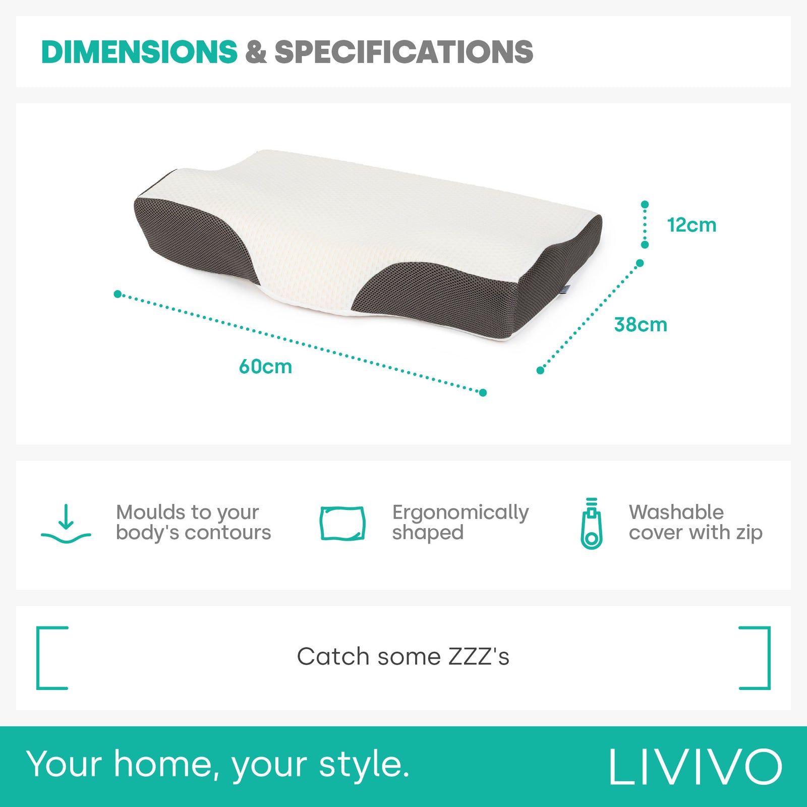 Memory Foam Neck Contour Pillow