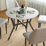 Small Kitchen Table With Black Steel Legs, Dining Table | Grey