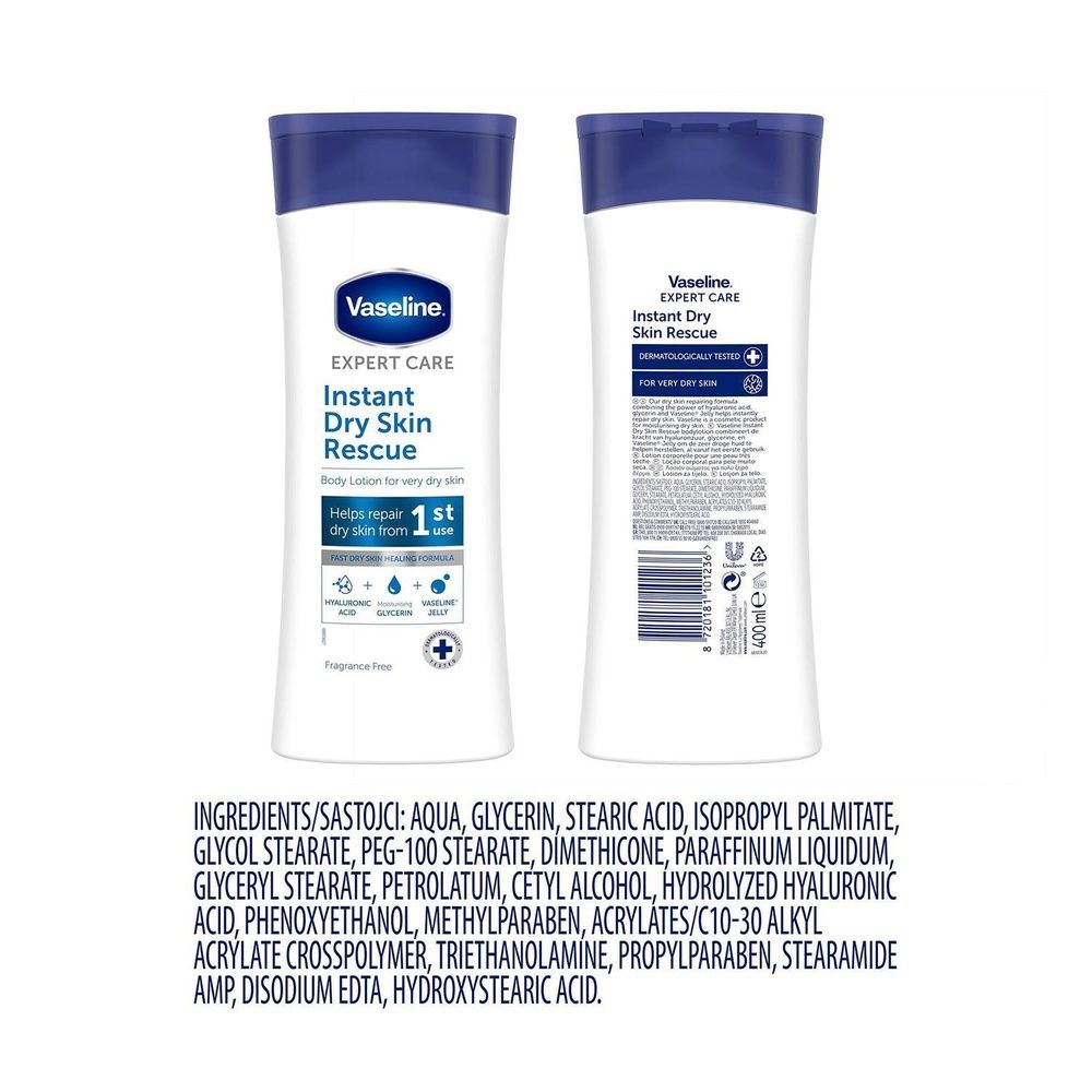 Expert Care Body Lotion Instant Dry Skin Rescue Hydrating 400ml | Set-of-12