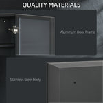 kleankin Wall Mounted Bathroom Cabinet With Mirror And Storage Shelves