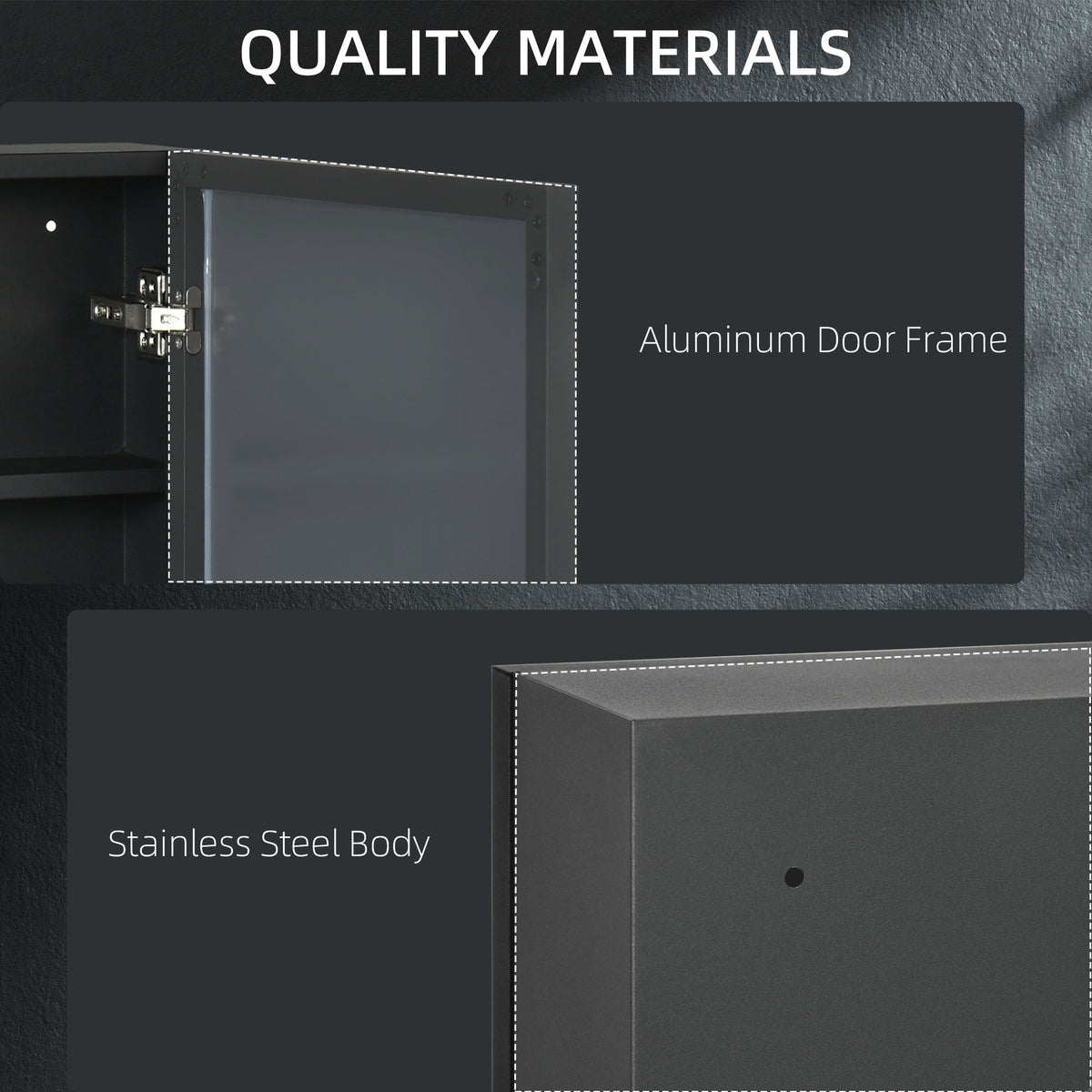 kleankin Wall Mounted Bathroom Cabinet With Mirror And Storage Shelves