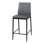 2pcs Upholstered Bar Stools | Grey