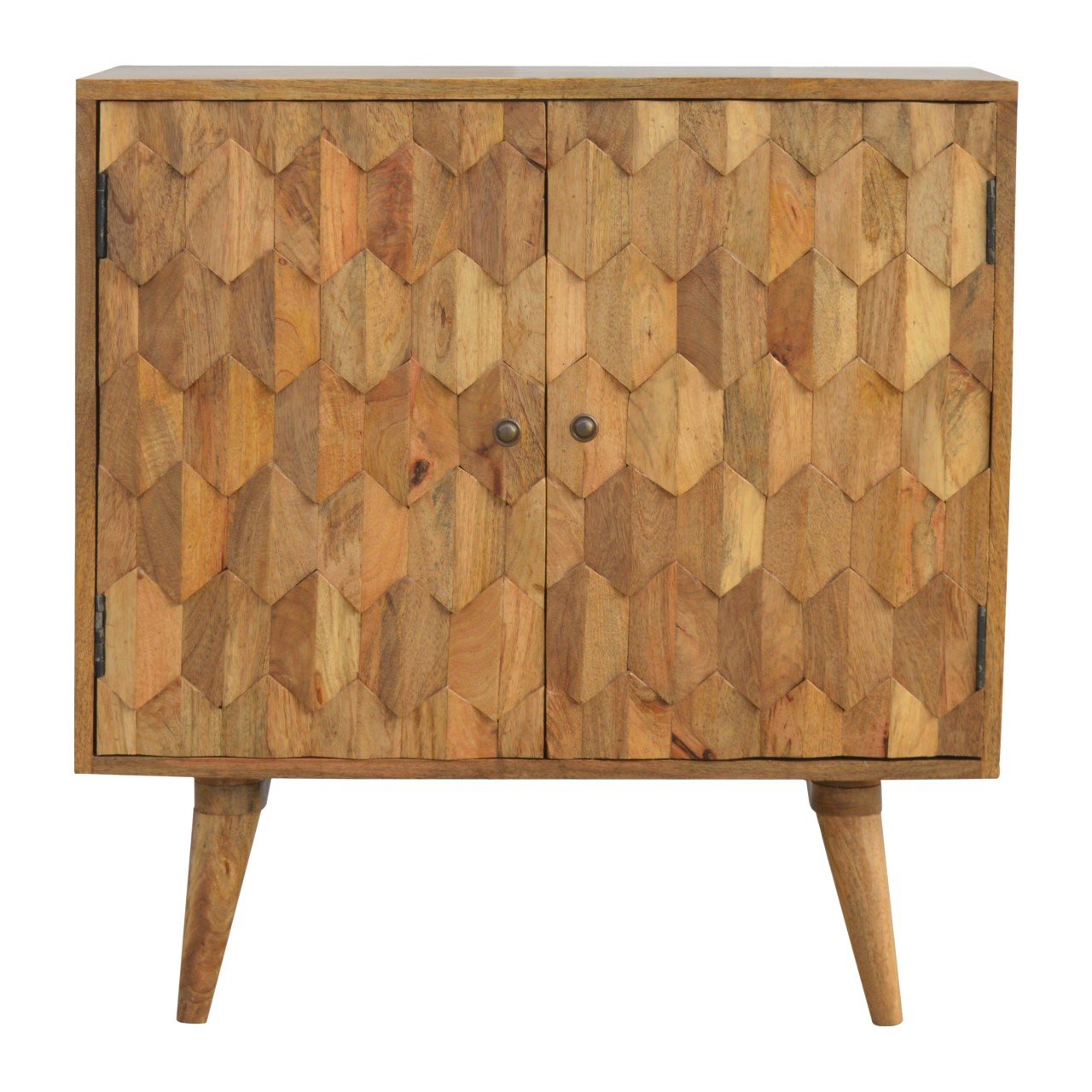 Solid Mango Wood Pineapple Carved Cabinet