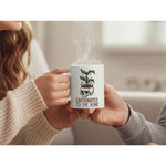 Dyzi Caffeinated To The Bone Quote Ceramic Coffee Mug White