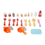 Children Pretend Kitchen Playset 43pcs Toy Accessory Set | Red