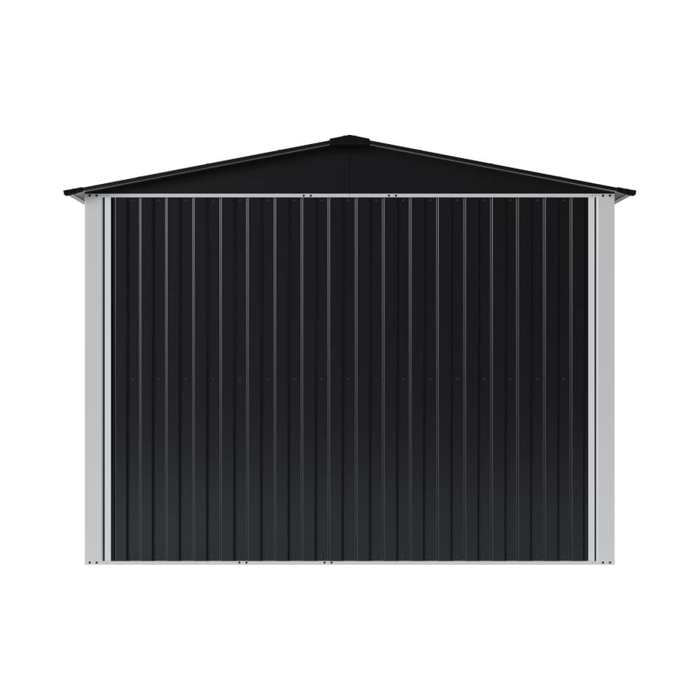 Breeins 8 X 10ft Large Metal Outdoor Storage Shed with Apex Roof, Lockable Double Sliding Doors & Air Vents, Weather-Resistant Garden Tool Storage House