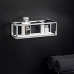 Shelf With Towel Rail Silver Gloss Wall-mounted 35 Cm Collection The Grid