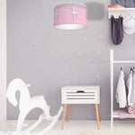 Baletnica Pink Pendant Lamp 1xe27 Beautiful Hand Made Lamp With Soft Fabric Shade Decorated With Ballerinas And Crystals