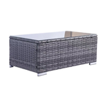 Dunham Grey 4-seater Rattan Sofa Set With Coffee Table For Stylish Outdoor Living | 4 | Grey