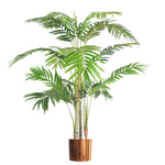 120cm Premium Artificial Areca Palm With Pot With Copper Planter