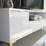 Goldline Gloss Tv Unit 200cm | White