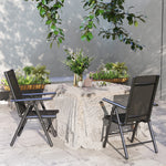 2pcs Folding Chair W/ Breathable Mesh Back And Seat | Black