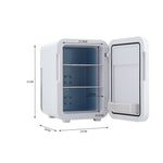 16l Dual-use Mini Refrigerator With Glass Door