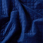 Diamond Quilted Velvet Bed Throw | 150cm x 200cm | Navy Blue
