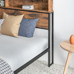 Single/double/king Bed Frame With Storage Headboard | King | Brown