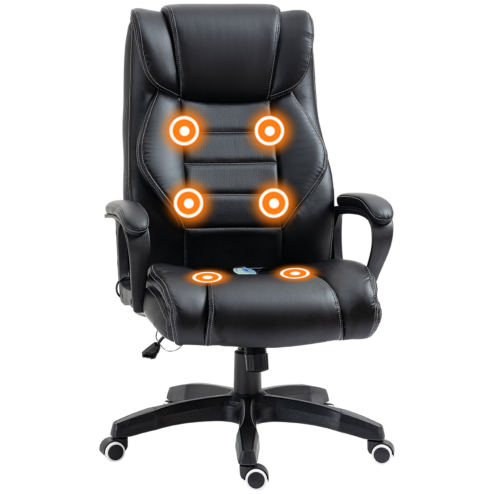 High Back Vibration Massage Chair | Black