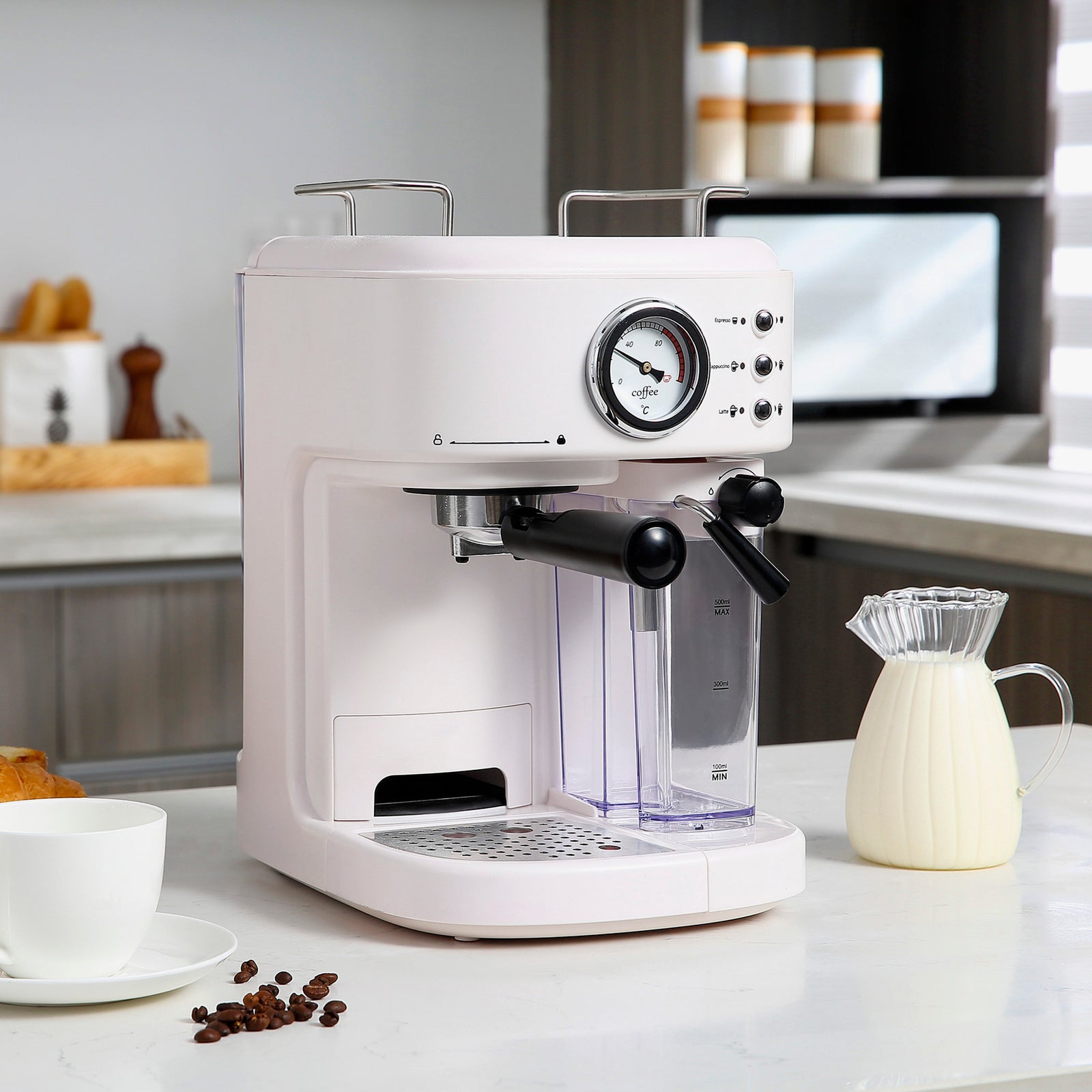 HOMCOM Automatic Coffee Machine Espresso And Cappuccino