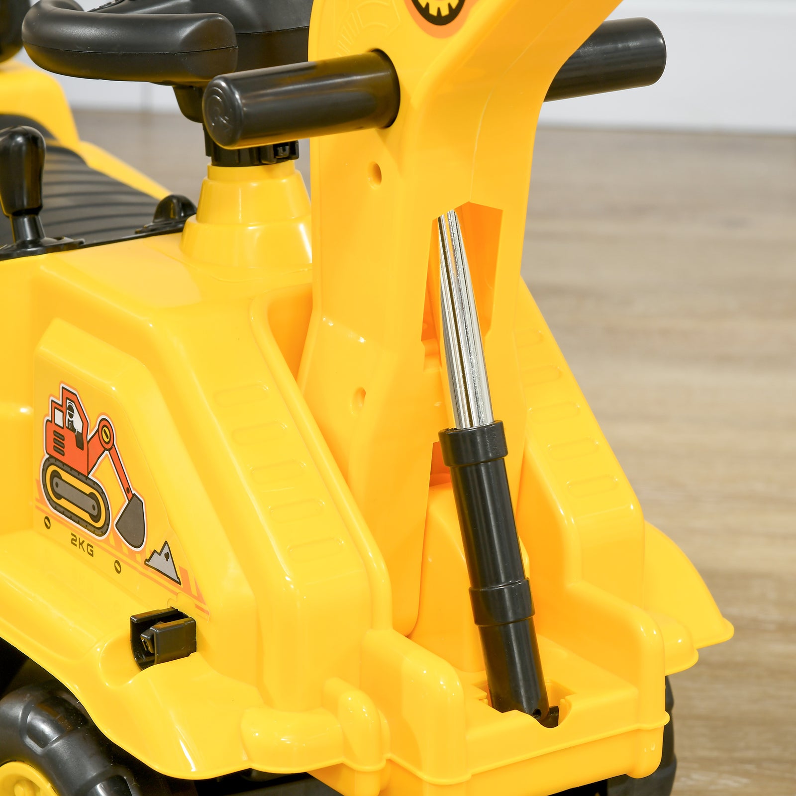 2 In 1 Kids Ride On Tractor With Buckle, For 1.5-4 Years Old, Yellow