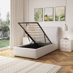 Bethany Fabric Ottoman Bed Frame | Single | Beige