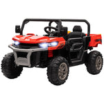 12v Two-seater Kids Electric Ride-on Car W/ Electric Bucket | Red