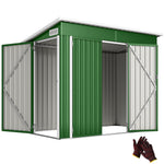 Outdoor Storage Shed, 7.5 X 4.3ft Metal Garden Shed | Green