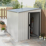 7 X 5ft Garden Shed W/ Foundation Lean To Metal Tool Shed