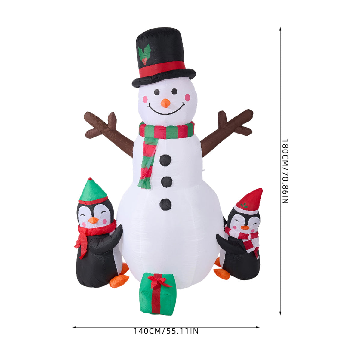 Breeins 180 Cm/6 Ft Blow Up Christmas Snowman Inflatable Decoration With Led Lights