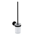 Toilet Brush, Matt Black, Wall-mounted, Glass And Metal,start Collection