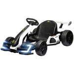 24v Electric Go Kart For Kids With Adjustable Seat | White