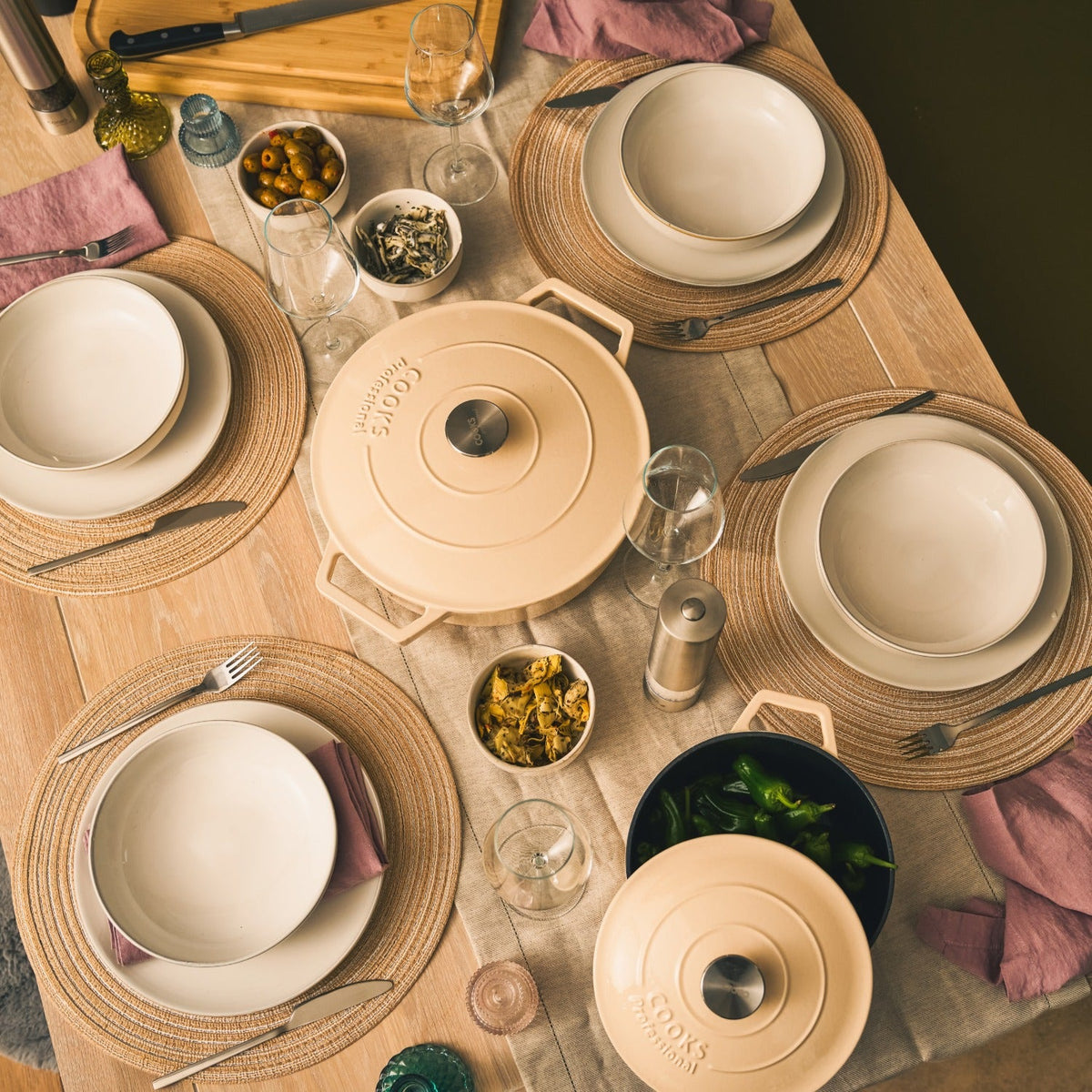 Nordic Stoneware Dinner Set | Set of 20 | White
