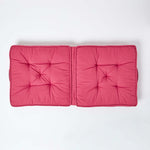 Cotton Travel Support Booster Cushion | 50cm x 50cm | Claret Red
