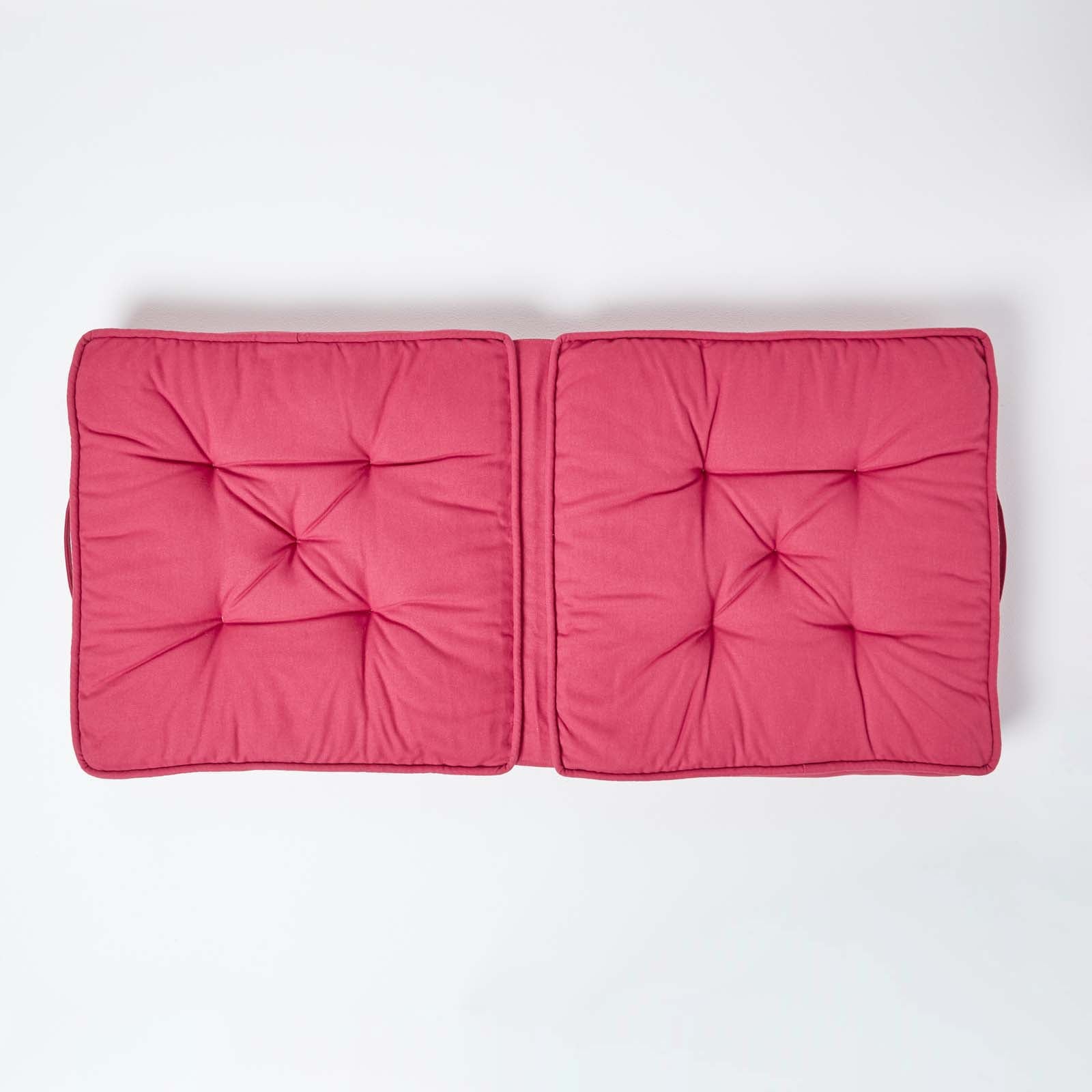 Cotton Travel Support Booster Cushion | 50cm x 50cm | Claret Red