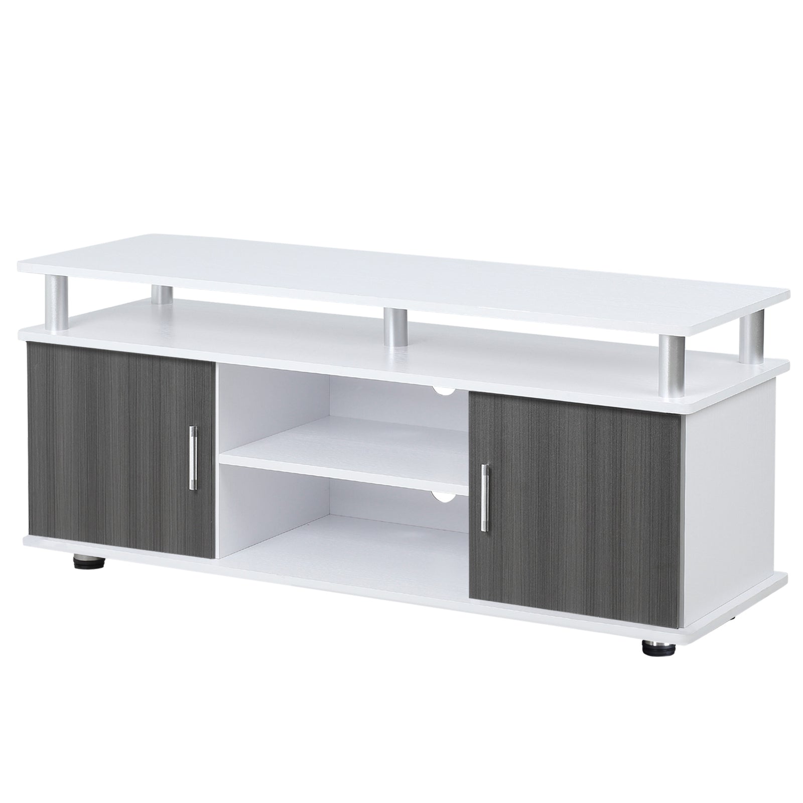 Tv Cabinet Stand Entertainment Media Black | White