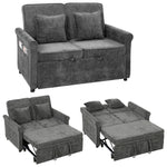 2 Seater Sofa Bed, 3-in-1 Convertible Pull Out Sofa Bed | Grey