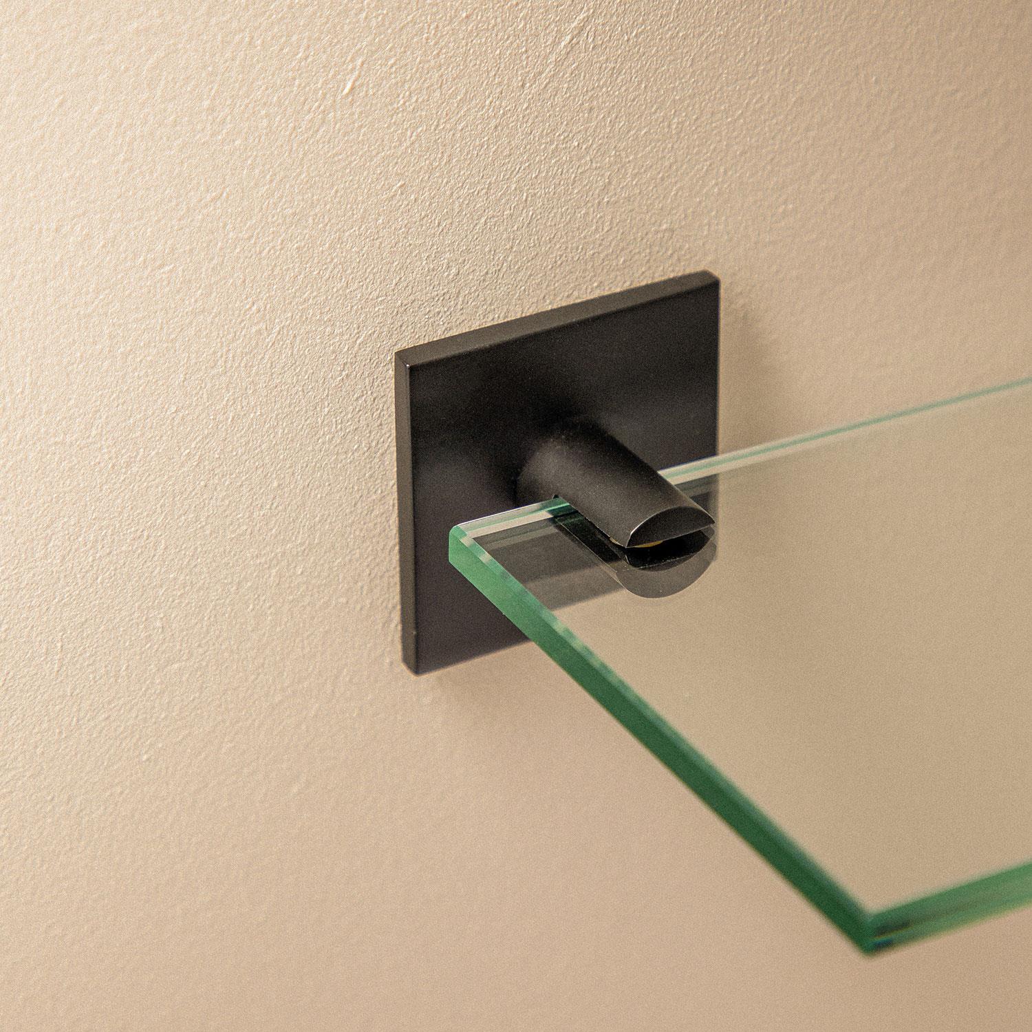 Glass Bathroom Shelf Organizer 40cm Chrome Stick Collection
