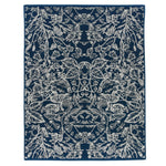 Secret Garden 550gsm Yarn Dyed Jacquard Cotton Towels | Bath Sheet | Navy Blue