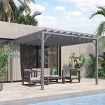 3 X 3(m) Outdoor Louvered Metal Pergola With Roof