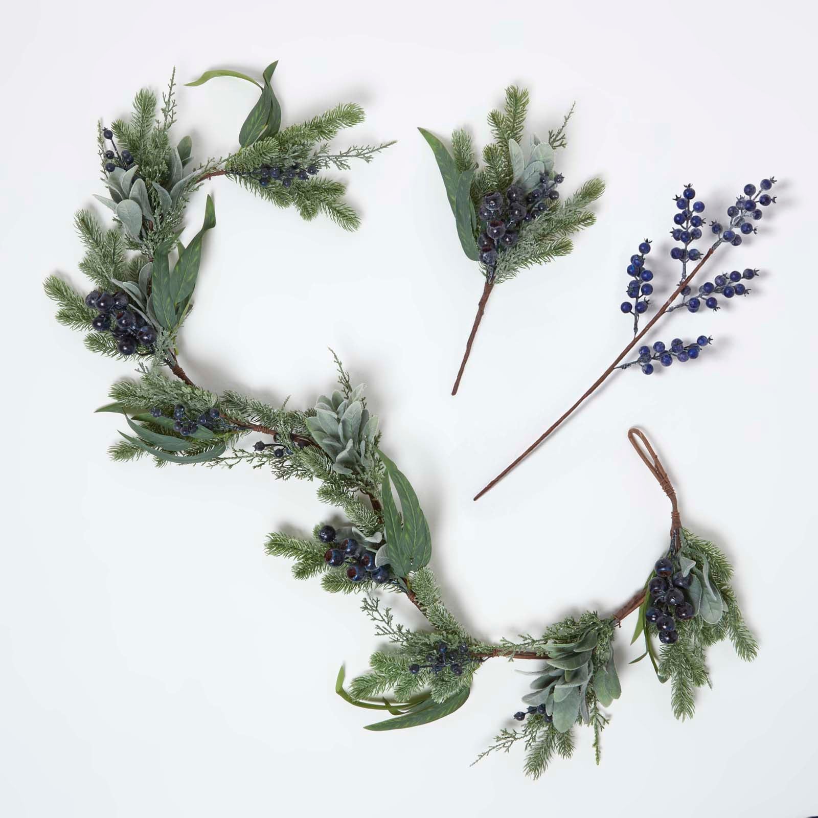 Artificial Blueberry Garland, 150 Cm