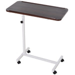 C-shaped Mobile Table Sofa Over Bed Side Nightstand | Brown