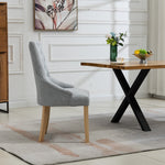 Set Of 2 Ravenna Fabric Dining Chairs | Gray