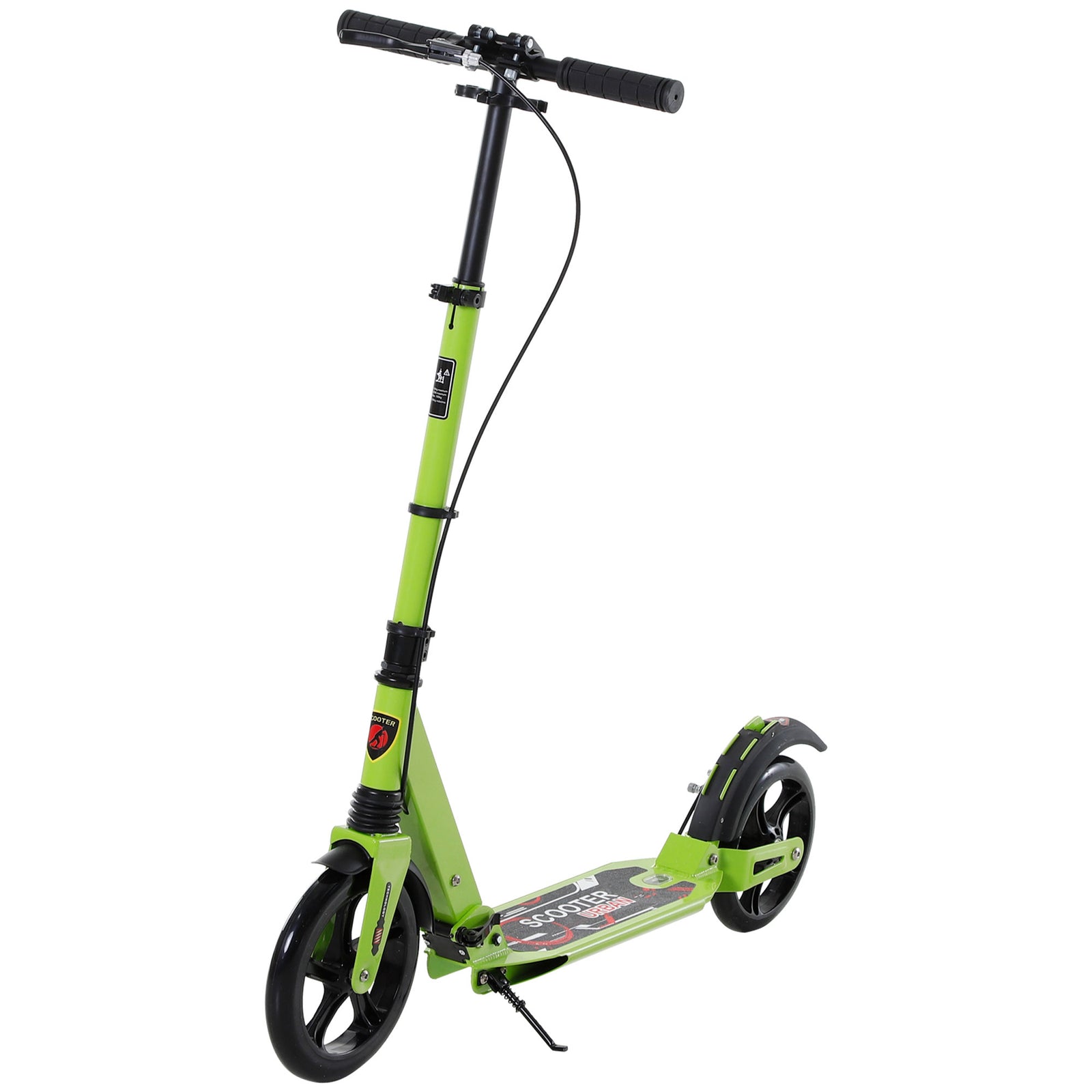 Teens Adult Kick Scooter Foldable Adjust 14+ W/ Dual Brake | Green