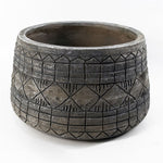 X 37cm Large Grey Gliese Embossed Planter 22cm