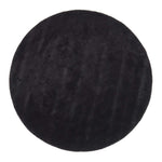 Hand Tufted Plain Cotton Large Round Rug | 150cm | Black