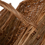 Wicker Full Unpeeled Garden Trugs | Set-of-2 | Brown