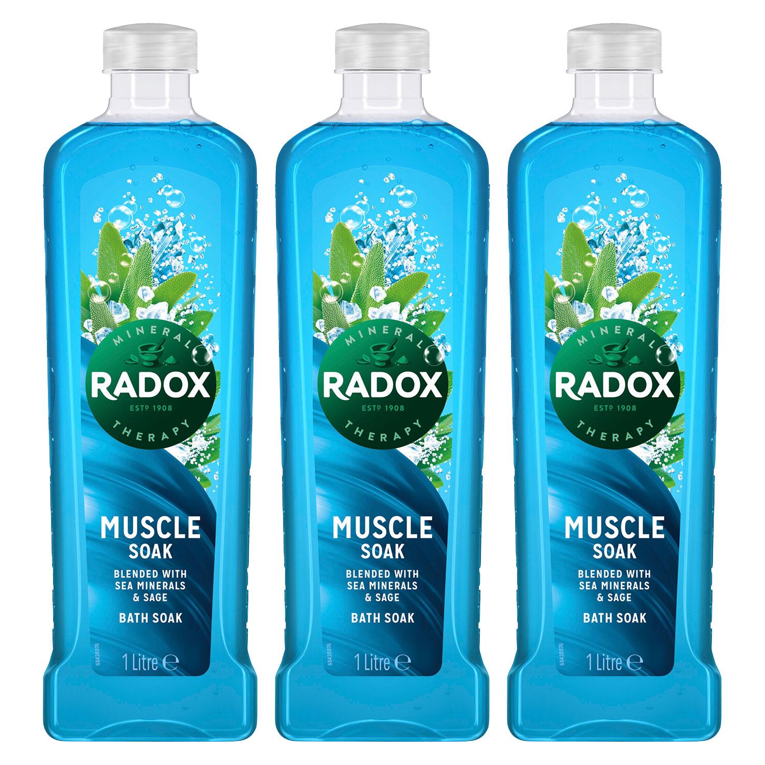 Mineral Therapy Bath Soak Muscle Soak With Sea Minerals & Sage Scent, 3 Pack, 1l | 3 | Blue